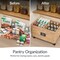 Best Choice Products Rolling Pantry Storage Basket Organizer W/ Chalkboard Label, Handles, Removable Divider - Chestnut